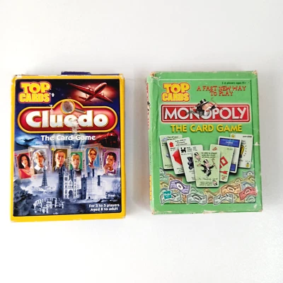MONOPOLY and CLUEDO The Card Game - Vintage 2000s Top Cards Complete Lot 2 Games - image 1 of 4