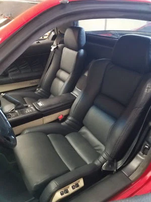 Capas de assento de couro perfurado de substituição feitas sob medida para Acura NSX pretas - Imagem 1 de 4