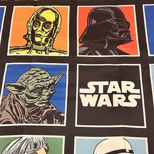 Star Wars Classic Reversible Twin Comforter Darth Vader Yoda Skywalker 84"x64” - Picture 1 of 11