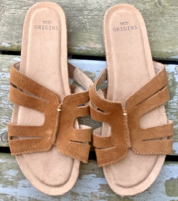 Sandalias Earth Origins Lyndon Luna Comfort espuma viscoelástica marrón gamuza para mujer 9M Foto 1 de 4