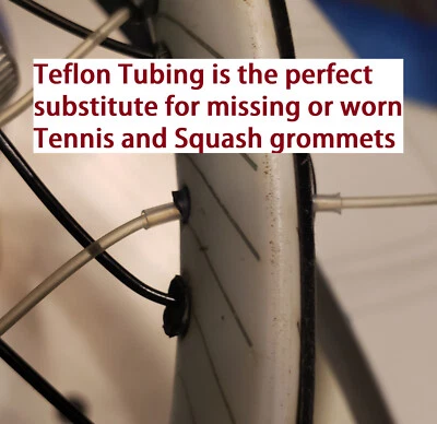 PTFE Teflon Tubing (2') for Tennis and Squash Racquet Grommet Repair/Stringing
