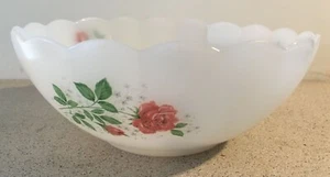 Arcopal vintage saladier motif roses french salad bowl - Picture 1 of 2