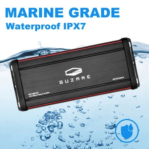 MARINE WATERPROOF AMPLIFIER GRADE 4-CHANNEL 1200W BOAT AMP GUZARE BT4B70 - Picture 1 of 9