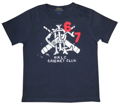 NEW RALPH LAUREN POLO T SHIRT 4 BOYS KIDS CRICKET CLUB 67 REAL PATCHES - Image 1 of 2