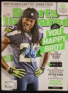 RICHARD SHERMAN "U mad Bro?"Sports Illustrated Signed NO LABEL..SEAHAWKS JSA/COA - Picture 1 of 3