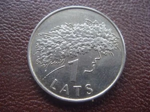 2006 Latvia LETTLAND 1 lats wreaths - the longest day of the sun coin UNC - Picture 1 of 1
