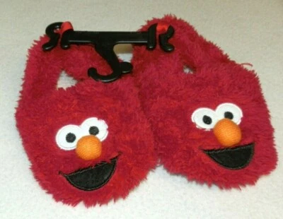 New Baby Boys Girls size 2 Elmo Slippers Sesame Street Non-Skid Dots - Image 1 of 2