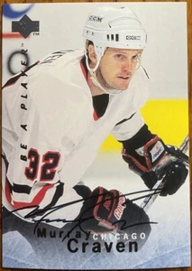 1995-96 Be A Player Autographs Murray Craven #S46 Chicago Blackhawks - Picture 1 of 2
