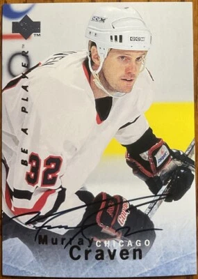1995-96 Be A Player Autographs Murray Craven #S46 Chicago Blackhawks - Image 1 of 2