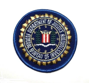 VINTAGE UNUSED DEPARTMENT OF JUSTICE FEDERAL BUREAU OF INVESTIGATION PATCH S300 - Picture 1 of 5