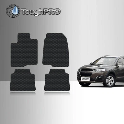 ToughPRO 脚垫黑色适用于雪佛兰 Captiva 全天候定制适合 2012 - 2015 — 第 1/4 张图片
