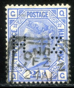 Gran Bretagna 1881 n. 62 - 2 Pence + ½ Penny - usato - PERFIN (l538) - Picture 1 of 1