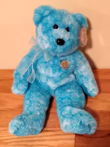 Ty Beanie Buddies ""Classy"" L'orso blu peluche giocattolo imbottito 2002 (DSLRT03K) - Foto 1 di 5