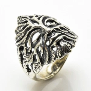 Anillo Hombre Verde Sólido Plata Esterlina .925 Anillo Hombre Sanador Hecho en EE. UU. - Imagen 1 de 8
