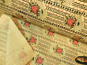 BTY Vintage Baumwolle Bettwäsche Stoff Shabby Dekor Rosa Rosen 91" breit #0801 - Bild 1 von 1