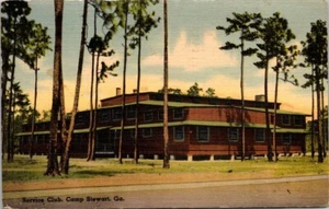 Postkarte Service Club Camp Stewart Georgia GA SIEHE Schäden - Bild 1 von 2