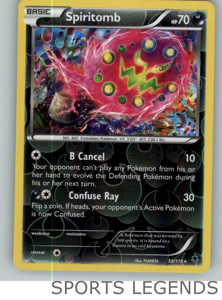 2014 pokemon Phantom Forces reverse rare Spiritomb 55/119 - Image 1 of 1