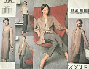 VOGUE  Misses' Jacket,Dress,Top,PantsTom&Linda Platt Pattern 2686  12-16 UNCUT - Picture 1 of 2