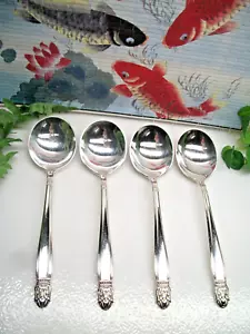 4 International Holmes & Edwards DANISH PRINCESS Silverplate Gumbo Spoons 1938 - Picture 1 of 5