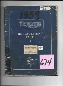 Triumph 1954-55 Speed twin Thunderbird ,Tiger 100 , 110 Replacement Parts#674 - Foto 1 di 1