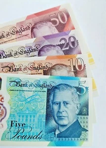 NEW Set Of King Charles III Polymer Banknotes 2023-24 - Picture 1 of 14