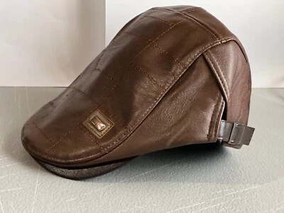 SOMBRERO DE NEWSBOY TRANSPIRABLE PLISADO MARRÓN GORRA AJUSTABLE BOINA GATSBY CABBIE GORRA PLANA Foto 1 de 4