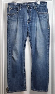 Ariat M4 34x32 Low Rise Boundary Boot Cut Jeans 10012136 Distressed (36x32)* - Picture 1 of 15