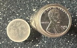 1943-D Steel Lincoln Wheat Cent Roll - Reprocessed - 50 Coins in Tube - Picture 1 of 3