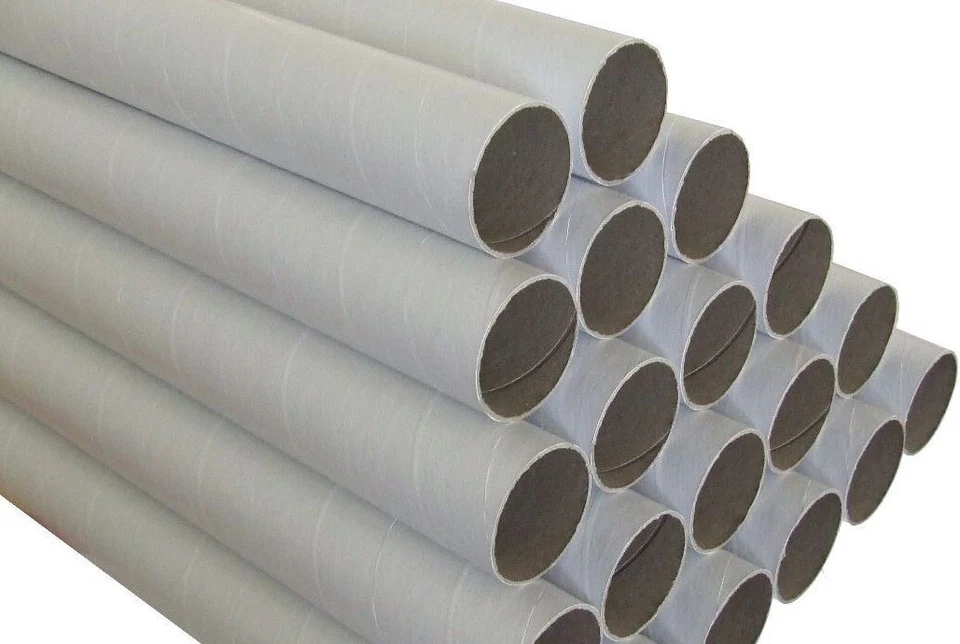 12 x Cardboard Mailing Tubes 90 x 1.8 x 850mm includes end caps BULK BUY - image 1 of 1