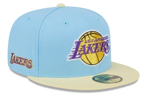New Era Los Angeles Lakers Doscientos Azul 59FIFTY Sombrero Ajustado Talla 7 1/4 Nuevo - Imagen 1 de 7