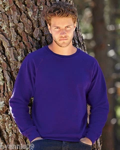 Sweatshirt Sports Work school heavy Raglan Sweater Jumper Training Football - Picture 1 of 12