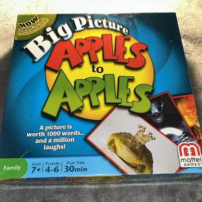 Apples to Apples Big Picture Board Game 2012 By Mattel Games *98% Complete* - Image 1 of 4
