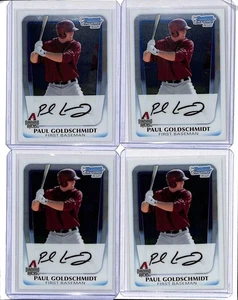 (4) Lot 2011 Bowman Chrome Paul Goldschmidt 1st #BCP99 Diamondbacks - Picture 1 of 2