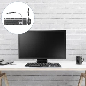 Keyboard and Mouse Set Ergonomic Backlit Wired for Gamer Computer Accessories - Afbeelding 1 van 12