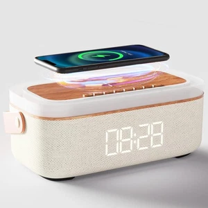 LOVME Reloj Despertador Altavoz Bluetooth para Dormitorio, Altavoz Sonido Estéreo Bluetooth - Imagen 1 de 7