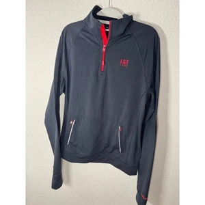 Abercrombie & Fitch XL Pullover Lightweight Jacket Athletic Black - Picture 1 of 5