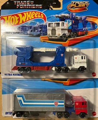 HotWheels Track Fleet TransFormers Optimus Prime + Ultra Magnus - Immagine 1 di 4