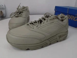 Brooks Womens 11.5 D Addiction Walker Shoes stability Sneakers 120032 Bone-Color - Picture 1 of 12