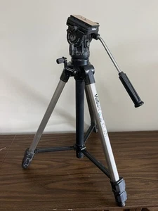 Velbon CX-687 Camera Tripod Used w/ Quick Release Plate Dusty Paint Speckles - Picture 1 of 8