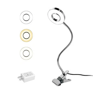 LED Reading Light, Dimmable Clamp Light for Bed Headboard, Bedroom, Office, 3... - Picture 1 of 8