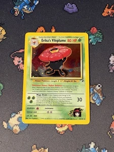 Pokémon Cards Erika’s Vileplume 5/132 Holo Rare Gym Heroes UNLIMITED - (MP) - Picture 1 of 6