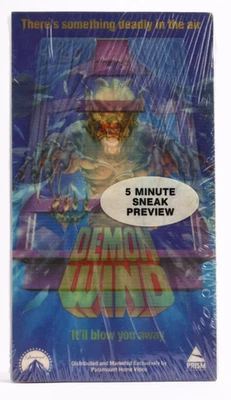SEALED Demon Wind (1990) VHS Tape 5 Minute Sneak Preview RARE Horror Cult 90s - Image 1 of 4