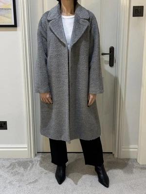 Maxmara Studio Grey Alpaca Wool Coat/10 - Image 1 of 4