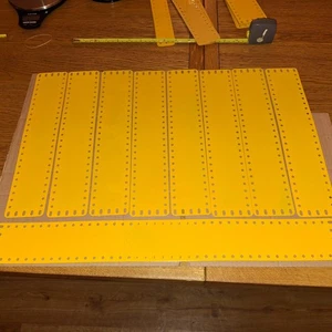 10 X#197(QUALITY/UNUSED)SPECIAL ORDER ENGLISH YELLOW MECCANO 12.5"FLEXIBLE PLATE - Picture 1 of 2