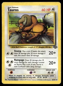 Tauros 47/64 Unlimited Pokemon Jungle (MP) - Imagen 1 de 2