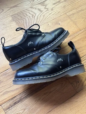 A-COLD-WALL ACW x Dr. Martens 1461 Black Derby with Silver Hardware. Size 9 - Image 1 of 4