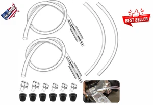 Kit de manguera de purga de freno Meonum paquete de 2, tubo de válvula unidireccional con abrazadera y tapa - Imagen 1 de 6
