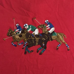 Polo Ralph Lauren Men's Size 2XLT Red Big Triple Pony Crest Logo Shirt 2XL TALL - Picture 1 of 8