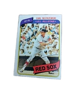 1980 Topps Baseball Card Carl Yastrzemski OF HOF Boston Red Sox Vintage All Star - Picture 1 of 2