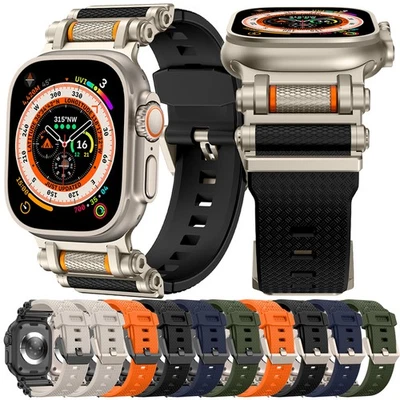 Correa de silicona para Apple Watch Band Series 10 46mm Ultra 2 49mm 44mm 45mm - Imagen 1 de 4